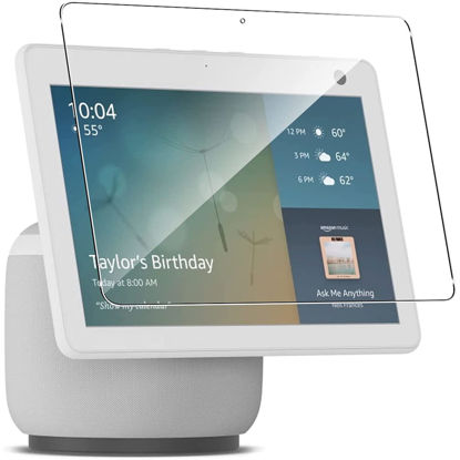 Picture of Miimall Compatible for Echo Show 10 Screen Protector Tempered Glass Film HD Clear Hard Anti-Scratch Ultra-Thin Anti-Fingerprint Waterproof Tempered Glass Screen Film for Echo Show 10(3rd Gen)