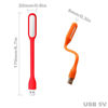 Picture of Kyfreshpower Flexible Mini USB LED Lamp Light Portable Night Light Compatible for Power Bank, Laptop, Notebook, Reading, Computer Keyboard USB Reading Light (8pcs, Orange)