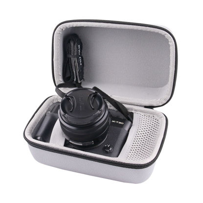 Picture of WERJIA Hard Travel Case Compatible with Fujifilm X-T50,X-T5,X-T30 II, X-T30, X-T10, X-T20,X-T3 Mirrorless Digital Camera (Fits 15-45mm Lenses) (Grey Small)