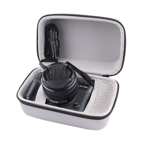 Picture of WERJIA Hard Travel Case Compatible with Fujifilm X-T50,X-T5,X-T30 II, X-T30, X-T10, X-T20,X-T3 Mirrorless Digital Camera (Fits 15-45mm Lenses) (Grey Small)