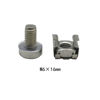Picture of Raogoodcx 50 Sets M6 Square Hole Hardware Cage Nuts & Mounting Screws Washers for Server Rack and Cabinet (M6 X 16mm)(Screw+Washer+cage nut)