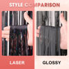 Picture of Voircoloria 2 Pack Laser Black Tinsel Foil Fringe Curtains, Black Party Decorations, Metallic Tinsel Party Streamers Backdrop for Birthday Halloween Masquerade New Years Gatsby 1920s Party Decorations