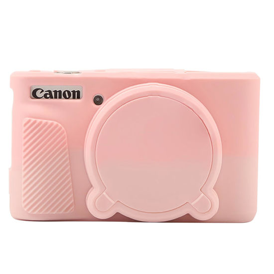 Picture of SX740 Camera Case, SX740 Camera Cover Silicone Sleeve Protective Case, Anti-Scratch Soft Camera Body Skin for Canon PowerShot SX740/SX730 HS Digital Camera,Pink Rose