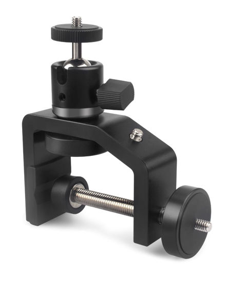 Picture of JEBUTU C Clamp Desk Camera Mount with Ball Head, Universal C-Clamp with 1/4 Screw, Camera Clamp Mount with 360°Rotation Tripod Head for DSLR Camera LED Video Metal Working Woodworking Desktop Pole