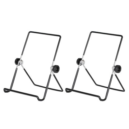 Picture of Artliving (2 Pack Adjustable Iron Display Stand Easel Foldable Tablet Stand Holder,Displays Picture Frames, Photo,Cookbooks, iPad, Art Collection,Black