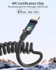 Picture of Coiled Lightning Cable for Car, 2 Pack Retractable Lightning Cable Coiled iPhone Charger Cord Fast Charging for iPhone 14 13 12 11 Pro Max Mini 10 8 Plus XR SE, AirPods [Apple MFi Certified]