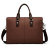 Picture of BOSTANTEN Leather Lawyers Briefcase Shoulder Laptop Business Slim Bags for Men & Women Coffee
