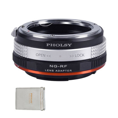Picture of PHOLSY Lens Mount Adapter Manual Focus: Compatible with Nikon F (G-Type) Lens to Canon RF (EOS R-Type) Camera Body