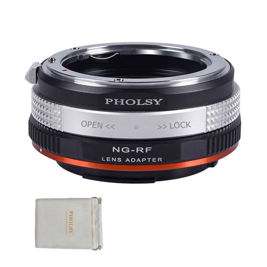 Picture of PHOLSY Lens Mount Adapter Manual Focus: Compatible with Nikon F (G-Type) Lens to Canon RF (EOS R-Type) Camera Body