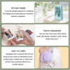 Picture of Linpr 2 Set Travel Photo Holder for Fujifilm Instax Mini 7+/8/9/11/12/40/90/EVO, 3 inch Photo Storage Case, Camera Clear Photo Protective Box with Wrist Lanyard, Postcard Display Frame (Clear glitter)