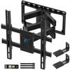 Picture of HOME VISION TV Wall Mount for 32-65 Inch TV with Soundbar Bracket, Full Motion TV Mount with Articulating Dual Arms, Swivel and Tilt, TV Bracket Fits 8" 12" 16" Stud, Max VESA 400X400mm, Up to 132lbs