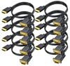 Picture of HDMI to VGA Cable 6 Ft, 10-Pack Gold-Plated Computer HDMI to VGA Monitor Cord Adapter Male to Male for Computer, Desktop, Laptop, PC, Monitor, Projector, HDTV (NOT Bidirectional)-Black