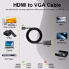 Picture of HDMI to VGA Cable 6 Ft, 10-Pack Gold-Plated Computer HDMI to VGA Monitor Cord Adapter Male to Male for Computer, Desktop, Laptop, PC, Monitor, Projector, HDTV (NOT Bidirectional)-Black