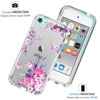 Picture of Vokuha Case for iPod Touch 6/iPod Touch 5/iPod Touch 7 Case for Girls, Cute Floral Crystal Clear TPU Bumper Shockproof Protective Armor Cover for iPod Touch 5th/6th/7th (Rose Flower)