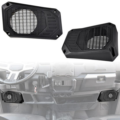 Picture of SAUTVS Under Dash Speaker Pods for Ranger XP 1000/Ranger 1000, Under Dashboard Speaker Enclosures Pods Holder for Polaris Ranger XP 1000/Crew XP 1000/Ranger 1000/Crew 1000 2018-2024 Accessories(2PCS)