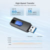 Picture of JUANWE Flash Drive 64GB USB 3.0 Flash Drive Retractable Slide Memory Stick 64GB Memory Stick for Computers Zip Drive USB Jump Drive Pen Drive Blue