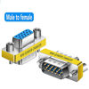 Picture of LNHCAW vga to vga 15 vga Connector、Null Modem Adapter Male to Male、Male to Female、vga Female to Female Adapter Extender Dual vga Adapter for 2 Monitors (2, Two Combination)