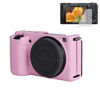 Picture of Pocoukate Camera Case for Sony ZV-E10 / ZV-E10L, Vlog Style Alpha ZV-E10 ZV-E10L Digital Camera Anti-Scratch Slim Fit Soft DSLR Camera Sleeve with Screen Protector (Pink)