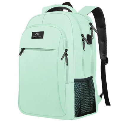 Picture of MATEIN 15.6-Inch Laptop Backpack with USB Charging Port, Slim Lightweight Water Resistant Travel Backpack for Women