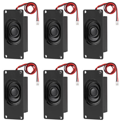 Picture of XIITIA 6pcs Speakers 3 Watt 4 Ohm Mini Speaker 4ohm 3w Loundspeaker Micro Speaker with JST-PH2.0 Interface Compatible with Small Electronic Projects