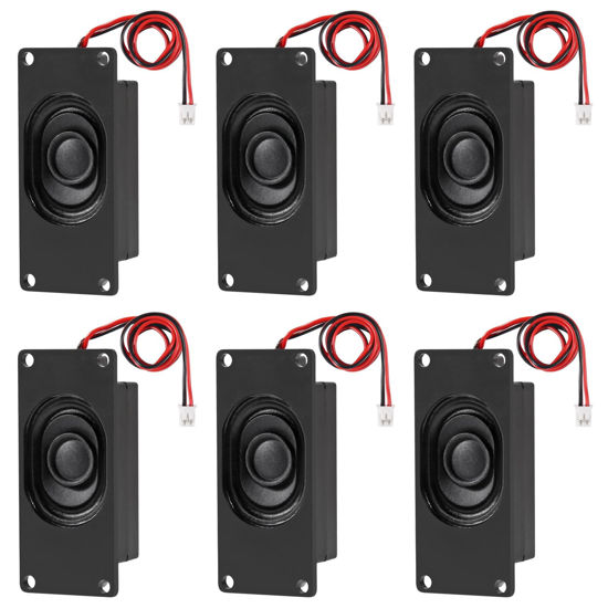 Picture of XIITIA 6pcs Speakers 3 Watt 4 Ohm Mini Speaker 4ohm 3w Loundspeaker Micro Speaker with JST-PH2.0 Interface Compatible with Small Electronic Projects