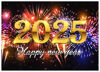 Picture of WOLADA Happy New Year 2025 Backdrop New Year Backdrop Happy New Year Fireworks Photography Backdrop 2025 Backdrop 7x5FT FW77