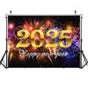 Picture of WOLADA Happy New Year 2025 Backdrop New Year Backdrop Happy New Year Fireworks Photography Backdrop 2025 Backdrop 7x5FT FW77