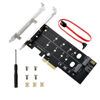 Picture of ELUTENG Dual M.2 PCIE Adapter NVME/NGFF to PCIE X4 Expansion Card 32Gbps PCIE NVME SSD Adapter Compatible with B-Key/M-Key/B&M Key for 2230 2242 2260 2280 22110 SSD
