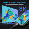 Picture of GHQXZT USB C Extender Adapter 40Gbps, 8K 60Hz USB C Male to Female Extension Adapter,USB Type-C Male to Female Extender PD 100W Fast Charging USB 4 Thunderbolt 4 Connector for MacBook Pro(2 Pack)