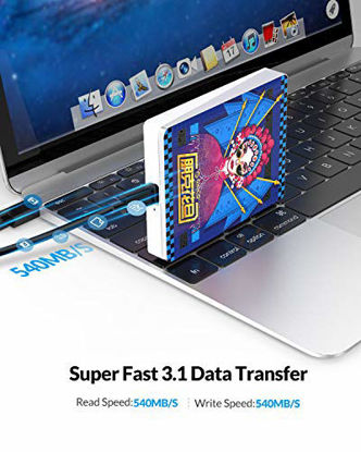 Picture of ORICO 480GB Portable SSD,Write/Read Speed Up to 540 MB/s,USB 3.1 Gen 2 External Solid State Drive for Mac, Laptop, Desktop, Tablet and Android