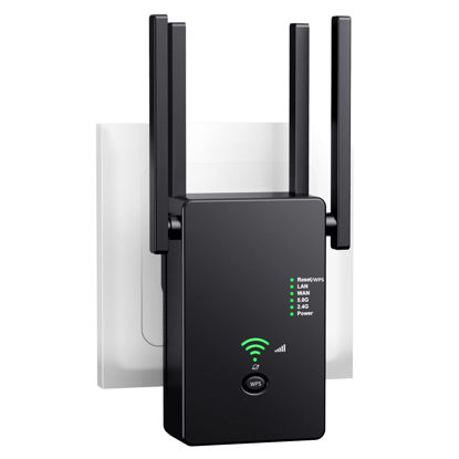 Picture of The WiFi Extender Signal has a Long Range of 2,640 Square kilometers. Ft and 35+ Devices, Home Wireless Internet Booster, Internet Repeater and Signal Amplifier, 5 Operating Modes, Easy to Set up