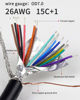Picture of JUXINICE DB15 Cabel Solderless Breakout Connector, 15 pin Connector to Bare Wire,DB15 Extension Cable with Bare Wire End Cable -DB15 Connector Male, 3FT