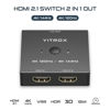 Picture of HDMI Switch 4K 120Hz, 4K 144Hz, HDMI Switcher Splitter 2 in 1 Out, Aluminum Shell, Support PS4 PS5, Xbox, Fire Stick, Apple TV, Roku, PC, TV