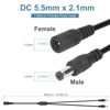 Picture of VWEICYY 2 PCS 1 to 2 Way DC Power Splitter, DC Splitter, 2.1 * 5.5MM Power Splitter for CCTV Security Camera LED Strips