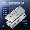 Picture of USB C Hub, INTPW 10-in-1 USB C Docking Station, Aluminum USB to Ethernet Adapter with 4K HDMI, PD 100W, 1Gbps Ethernet, USB-C and 2 USB A 3.0 5Gbps, 2 USB 2.0, SD/TF Slot for MacBook Air/Pro, iPad