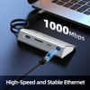 Picture of USB C Hub, INTPW 10-in-1 USB C Docking Station, Aluminum USB to Ethernet Adapter with 4K HDMI, PD 100W, 1Gbps Ethernet, USB-C and 2 USB A 3.0 5Gbps, 2 USB 2.0, SD/TF Slot for MacBook Air/Pro, iPad