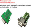 Picture of SHANFEILU DB9 Breakout Connector to Wiring Solderless Terminal RS232 D-SUB Male Serial Adapter 9pin Port Breakout Board Black Rubber Core with Case,Screwdriver,Nuts