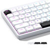 Picture of GMKWTL XVX Low Profile White Keycaps, Shine Through Keycaps, Double Shot PBT Keycaps, Bow Keycaps Compatiability for 60% 75% 80% 85% 100% MX Switches Mechanical Keyboard- Only Keycaps