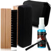 Picture of Ziliny 6 Pcs Vinyl Record Cleaning Kit includes Velvet Soft Record Brush, Nylon Brush, 2 Microfiber Brush, Cleaner Fluid and Storage Box, Vinyl Record Cleaning Brush Kit (Wood Color)