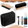 Picture of Ziliny 6 Pcs Vinyl Record Cleaning Kit includes Velvet Soft Record Brush, Nylon Brush, 2 Microfiber Brush, Cleaner Fluid and Storage Box, Vinyl Record Cleaning Brush Kit (Wood Color)