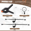 Picture of WOKAPE 22 Packs Photography Backdrop Clips Clamps, Include 10 Curtain Ring Clips, 6 Spring Clamps, 6 Leather Background Clips Holder for Photo Studio Backdrop Background Helper Photo Clamp
