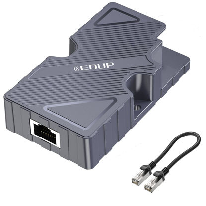 Picture of EDUP Starlink Dishy V2 to RJ45 Adapter for Starlink GigE PoE Injector, Work for Starlink Dish V2 / Starlink Standard Actuated Internet Kit Satellite Network to Router/Desktop/Laptop