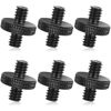 Picture of 1/4" Male to 1/4" Male Tripod Screw, 4 PCS Threaded Standard Camera Cage Mount Threaded Light Stand Screw, Double Head Converter Precision Made Stud Mounting Accessories for Shoulder Rig Tripod Black