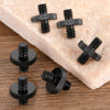 Picture of 1/4" Male to 1/4" Male Tripod Screw, 4 PCS Threaded Standard Camera Cage Mount Threaded Light Stand Screw, Double Head Converter Precision Made Stud Mounting Accessories for Shoulder Rig Tripod Black