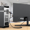 Picture of UVOOI HDMI to VGA Cable 6 Feet 2-Pack, Computer HDMI to VGA Monitor Cord Male to Male for Computer, Switch, Player Game, and Other HDMI Devices