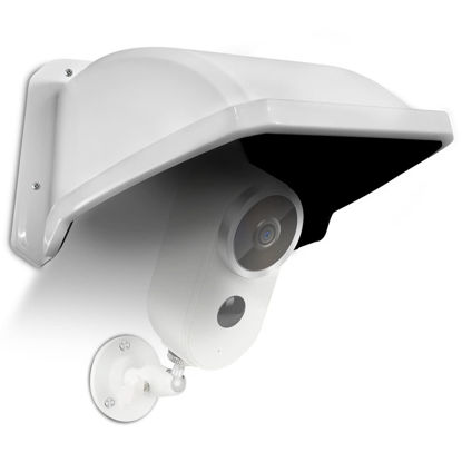 Picture of Universal Security Camera Sun Rain Cover Shield Cover Shield for Surveillance Camera Protective Roof for Dome/Bullet Outdoor Camera (White)
