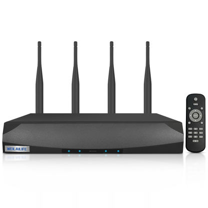 Picture of Security Wireless Network Video Recorder NVR System for Home Surveillance/Monitor Camera Systems,Built-in WiFi Recorders,Local Storage,Support 10-Channel, 3K 5MP Work with IP Cameras