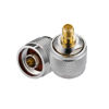 Picture of POBADY 2PCS RP-SMA Female to N-Type Male Adapter, Coaxial, Copper, Nickel Plated, Brass Gold Plated, 49.1g