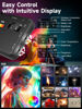 Picture of MOMAN On Camera Light, 91 LEDs RGB Camera Video Lights for Photography, CRI 95+ Dimmable 2500-9000K, 3100mAh, PC8 Portable Camera Video Recording Lighting Panel with Cold Shoe, On-Camera-Video-Light