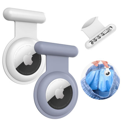Picture of Airtag Holder for Kids Hidden-2 Pack Apple Air tag Holder Kids GPS Tracker Case,Kids Airtag Holder,The Hidden Air Tags with pin is,sutable for Children, Elderly, Backpack,Luggage.